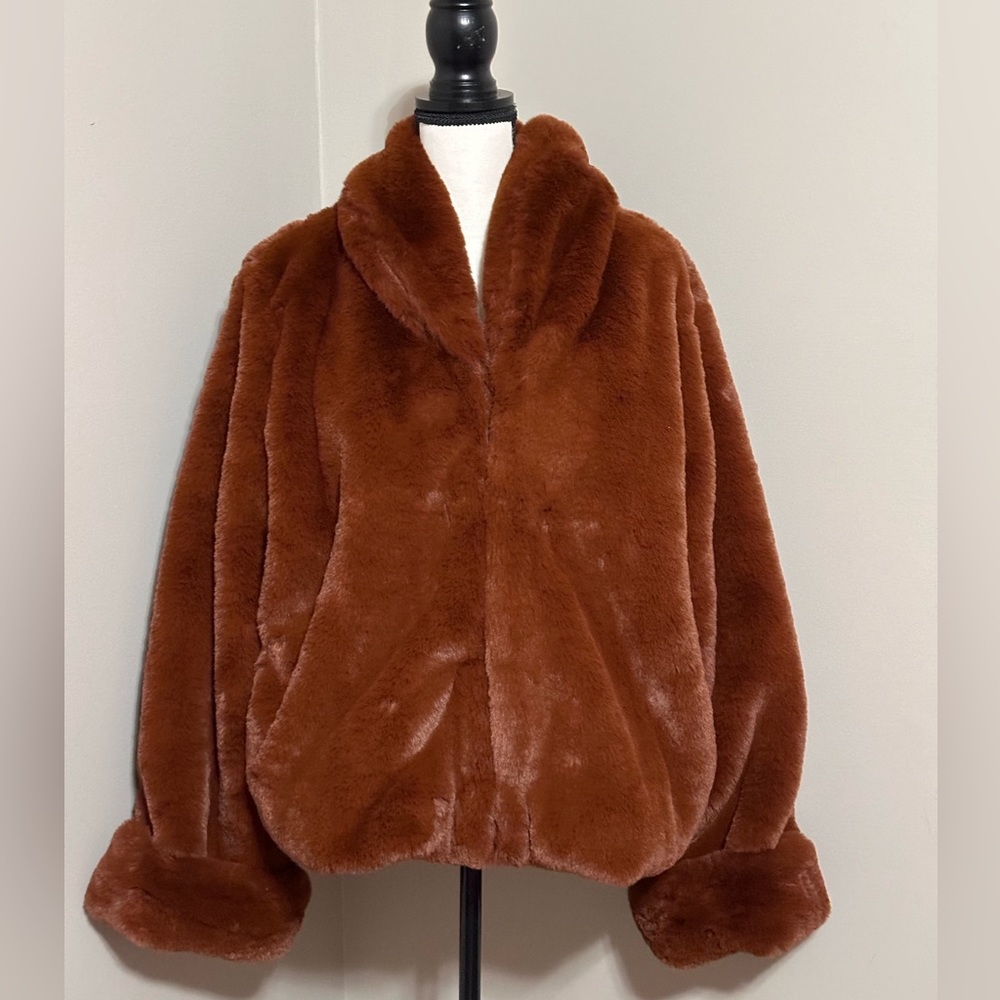 Stella Faux Fur Jacket Anthropologie/ dRA XL